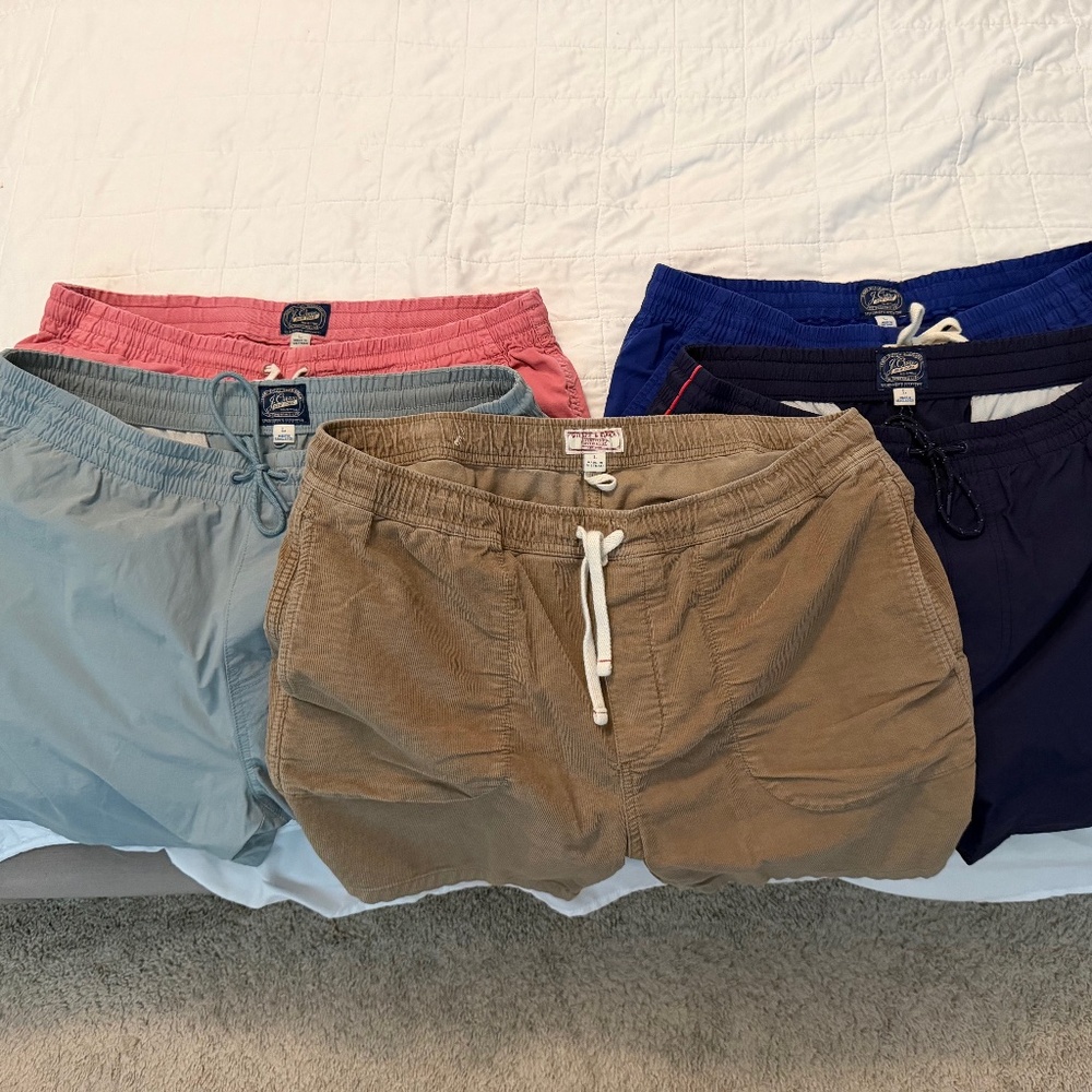 J. Crew Men's Shorts 5 Pairs Size Large 6 Inch Inseam